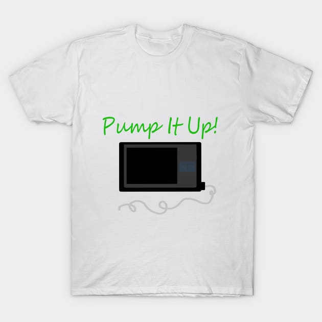 Pump It Up! Green T-Shirt by CatGirl101